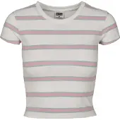 Urban Classics Stripe Cropped Kurzarm-t-shirt