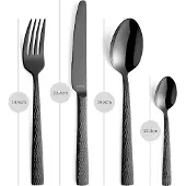 Amefa 24-tlg. Besteckset FELICITY 24-teilig schwarz gehämmert