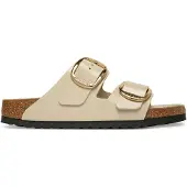 Birkenstock Damen Arizona Big Buckle Naturleder Lack High-Shine Oyster - 38