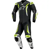Alpinestars GP Tech V5 Lederkombi 1-Teiliger Black White Yellow Fluo, Größe: 48