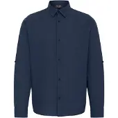 Indicode Leinenhemd "Leinenhemd IDMonko", Herren, Gr. XXL, N-Gr, blau (navy), Obermaterial: 55% Leinen LI. 45% Baumwolle CO., Hemden Leinenhemd