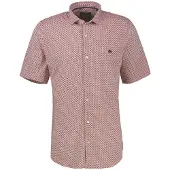 Lerros Halbarm-Hemd mit Minimalprint, grosse Größen - Vivid Red - 5XL