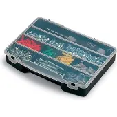 OEM Organizerfächer Mit Deckel 10 Abteilungen Schwarz Schwarz One Size