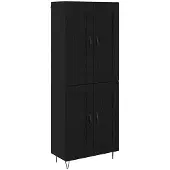 vidaXL Highboard Schwarz Eichen-Optik 69,5 x 34 x 180 cm Holzwerkstoff