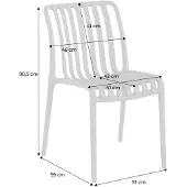 Sweeek - 4er-Set Gartenstühle aus Kunststoff, stapelbar - Senfgelb