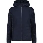 CMP Damen Fleecejacke Woman Jacket Hybrid Fix Hood 33H1876-N950 36 - Black Blue - 36