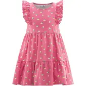 Happy girls Sommerkleid "Mädchenkleid", Mädchen, Gr. 110, EURO-Größen, pink, Stoff, 100% Baumwolle, normal, Kleider Sommerkleid