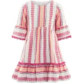 Happy girls Sommerkleid "Mädchenkleid", Mädchen, Gr. 104, EURO-Größen, bunt (pink), Stoff, 100% Baumwolle, normal, Kleider Sommerkleid