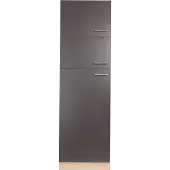 Respekta Kühlumbauschrank "Merle", grau, B:30cm H:200cm T:60cm, Schränke, Kühlumbauschrank, Breite 60 cm, Türen wechselseitig anschlagbar, Höhe 200 cm