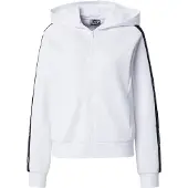 Emporio Armani für Damen. 7W000960_AF12501 Kapuzenpullover Logo Series weiß (S), Lässig, Sportlich, Langarm, Recyceltes Polyester