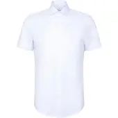 Seidensticker Businesshemd "Schwarze Rose", Herren, Gr. S (37), normale Ärmellängen, weiß (blau), 100% Baumwolle, bedruckt, slim fit, Hemden Businesshemd, Slim 1/2 Kentkragen Druck