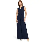 Betty & Co Jumpsuit "Jumpsuit ohne Arm", Damen, Gr. 40, EURO, blau (dunkelblau), Obermaterial: 100% Polyester PES., Overalls Jumpsuit