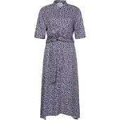 Seidensticker Sommerkleid , Damen, Gr. XXL (44), Normalgrößen, blau (dunkelblau), 100% Viskose, bedruckt, regular fit, Rundhals, Kleider Sommerkleid, 1/2 Rundhals Druck