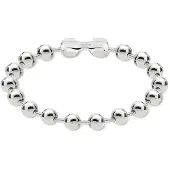 Liebeskind berlin Edelstahlarmband "Schmuck Geschenk Armkette Steel Balls", silber (edelstahlfarben), Armbänder, Damen, 19cm, Edelstahl, Edelstahlarmband