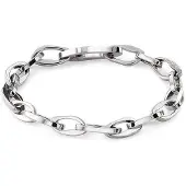 Calvin Klein Gliederarmband "HARMONIOUS CONNECTION", silber (edelstahlfarben), Armbänder, Damen, 17cm, Edelstahl, Gliederarmband