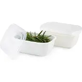 Rotho 2er Set Gefrierdosen 1,9 l FREEZE, Farbe:Transparent