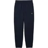 Calvin Klein Sweathose "EU 350TERRY MONOGRAM JOGGER", Herren, Gr. S, N-Gr, blau (schwarz sapphire), Sweatware, Obermaterial: 100% Baumwolle, unifarben, loose fit lang, Hosen Sweathose, regular fit