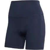 Adidas Shorts PERFORMANCE "3-STREIFEN STUDIO ALL ME BOOTY LEGGINGS, KURZ", Damen, Gr. M, Länge 5, legend ink, innenbeinlänge ca. 13 cm, Obermaterial: 80% Polyester, 20% Elasthan, Hosen Shorts
