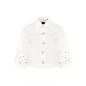 Zero Blazer-Jacke mit Lochmuster in Patch Cream/Cream | Gr.: 42