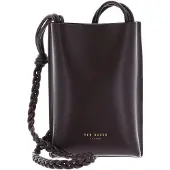Ted Baker Leder Umhängetasche Wrylie Woven Strap Mini Crossbody Pouch Wine braun