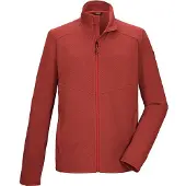 Killtec Strickjacke "KOS 68 MN FLX JCKT", Herren, Gr. 3XL, rot (ocker), Obermaterial: 91% Polyester, 9% Elasthan, Strickjacken Strickjacke, Sportive Powerstretchjacke mit Kinnschutz und Taschen