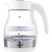 Maestro MR061, 1,7 l, 2200 W, Transparent, Weiß, Glas, Wasserstandsanzeige, Überhitzungsschutz