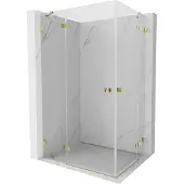 Mexen Lunar Duo Pendeltür-Duschkabine 120 x 110 cm, transparent, gold - 834-120L-110P-50-00