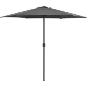 Syfax Sonnenschirm, UV-Schutz für Garten & Terrasse, Polyester & Aluminium, mit Kurbelmechanismus & 6 Rippen, Ø 270 x 246 cm, Anthrazit
