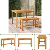 The Living Store Gartenbank 80 cm Massivholz Akazie