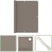The Living Store Balkon-Sichtschutz Taupe 120x600 cm Oxford-Gewebe