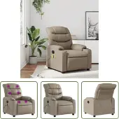 The Living Store Massagesessel Cappuccino-Braun Kunstleder