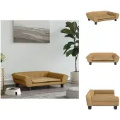 vidaXL Hundebett Braun 70x48x22 cm Samt - Hundebetten
