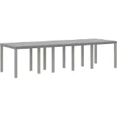 Syfax Gartentisch Hellgrau 300 x 100 x 73 cm Poly-Rattan