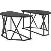 Syfax Couchtisch Schwarz Eichen-Optik 80 x 80 x 42 cm