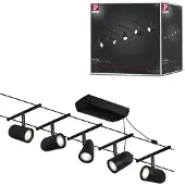 Paulmann Cup Seilsystem Basisset 5fl. schwarz matt
