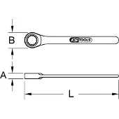 Ks Tools EDELSTAHL Einringschlüssel, 19 mm