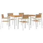 Syfax Outdoortisch-Set 7 stk. 180 x 90 x 75 cm
