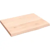 Syfax Waschtischplatte 40x30x2 cm Massivholz Unbehandelt