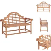 vidaXL Gartenbank 127x58,5x92,5 cm Massivholz Teak - Gartenbänke