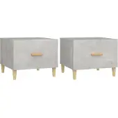 Syfax Couchtische 2 Stk. Betongrau 50x50x40 cm Holzwerkstoff