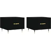 Syfax Couchtische 2 Stk. Schwarz 50x50x40 cm Holzwerkstoff