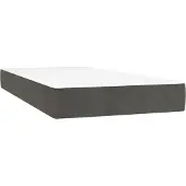 Syfax Taschenfederkernmatratze Mittel Dunkelgrau 90x200x20 cm Samt