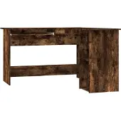 Syfax Eckschreibtisch Räuchereiche 120x140x75 cm Holzwerkstoff