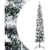 Syfax Künstlicher Halb-Weihnachtsbaum mit Schnee Schlank 240 cm