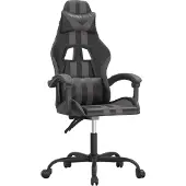 Syfax Gaming-Stuhl Schwarz und Grau Kunstleder