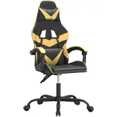 Syfax Gaming-Stuhl Schwarz und Golden Kunstleder