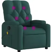 Syfax Massagesessel Dunkelgrün Stoff