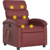 Sonstiges Massagesessel Weinrot Kunstleder