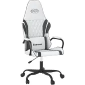 Syfax Gaming-Stuhl Weiß und Schwarz Kunstleder