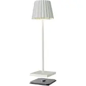 Sompex LED-Tischleuchte Troll 2.0 weiß, Fuß 10x38. Schirm 9xFuß 10 cm